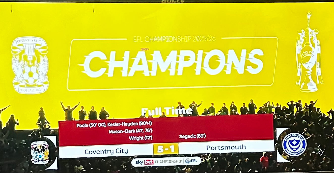 COVENTRY CITY CROWNED CHAMPIONS