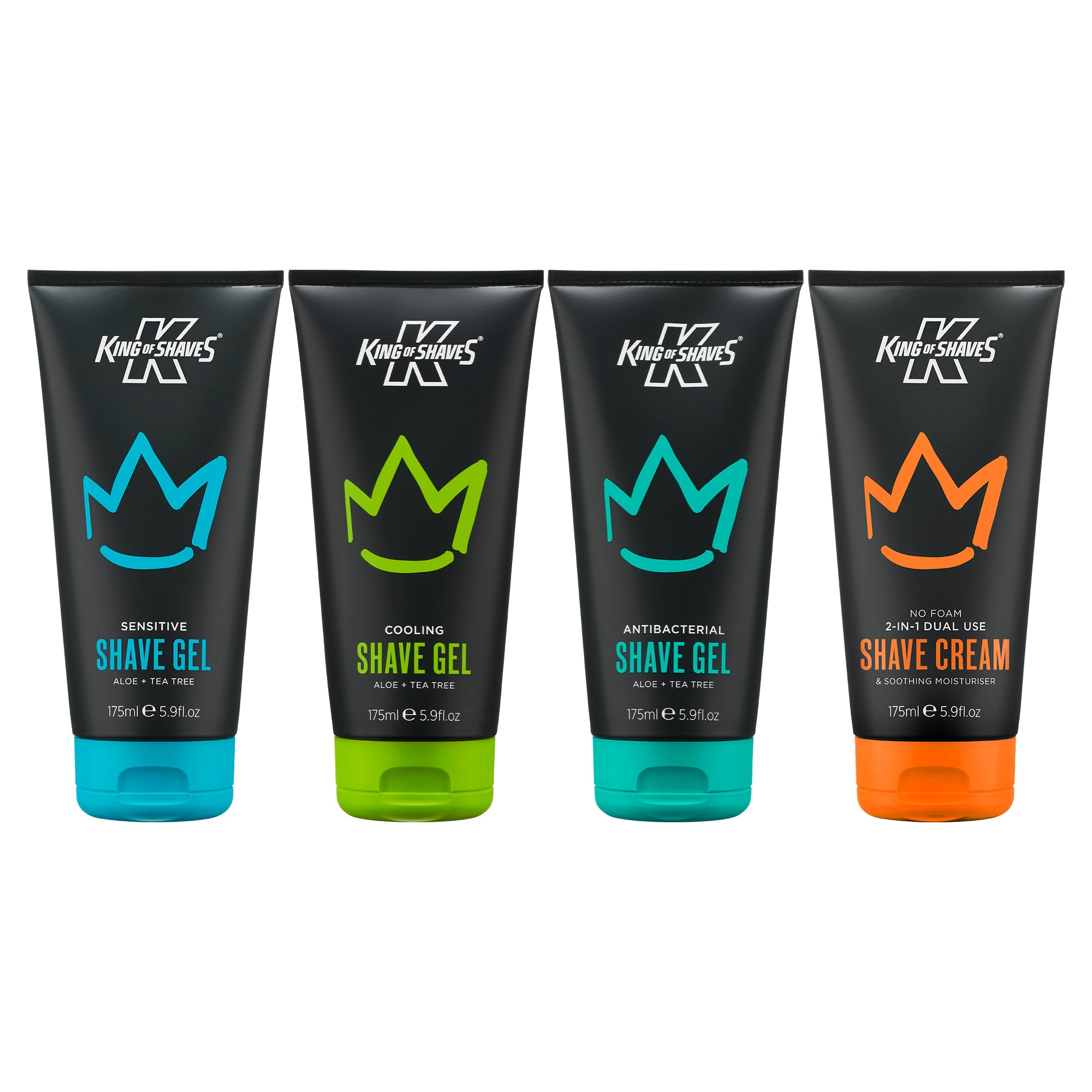 Shave Gels and 2-in-1 Shave Cream Mix Pack (175ml x 4)
