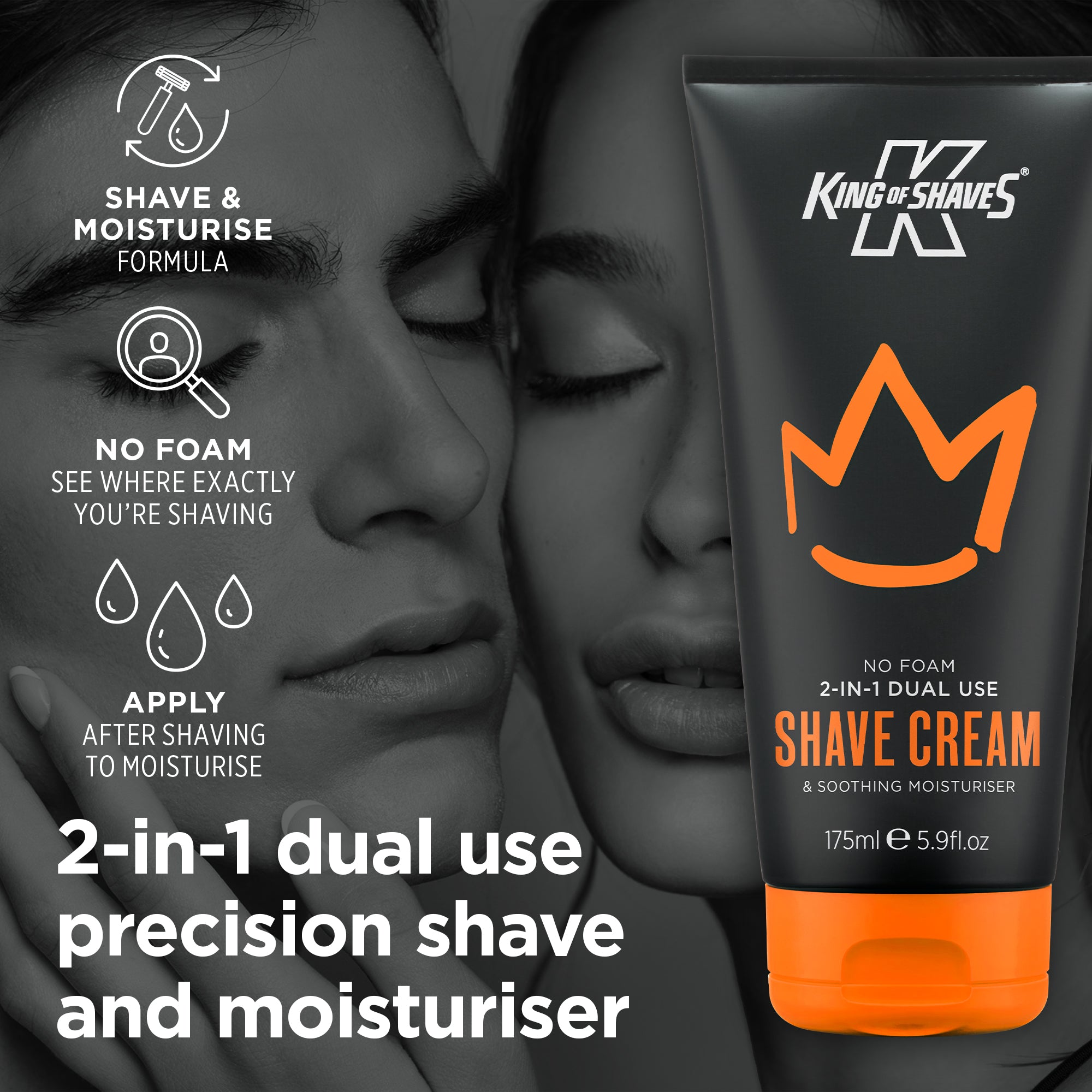 No Foam 2-in-1 Dual Use Shave Cream & Soothing Moisturiser