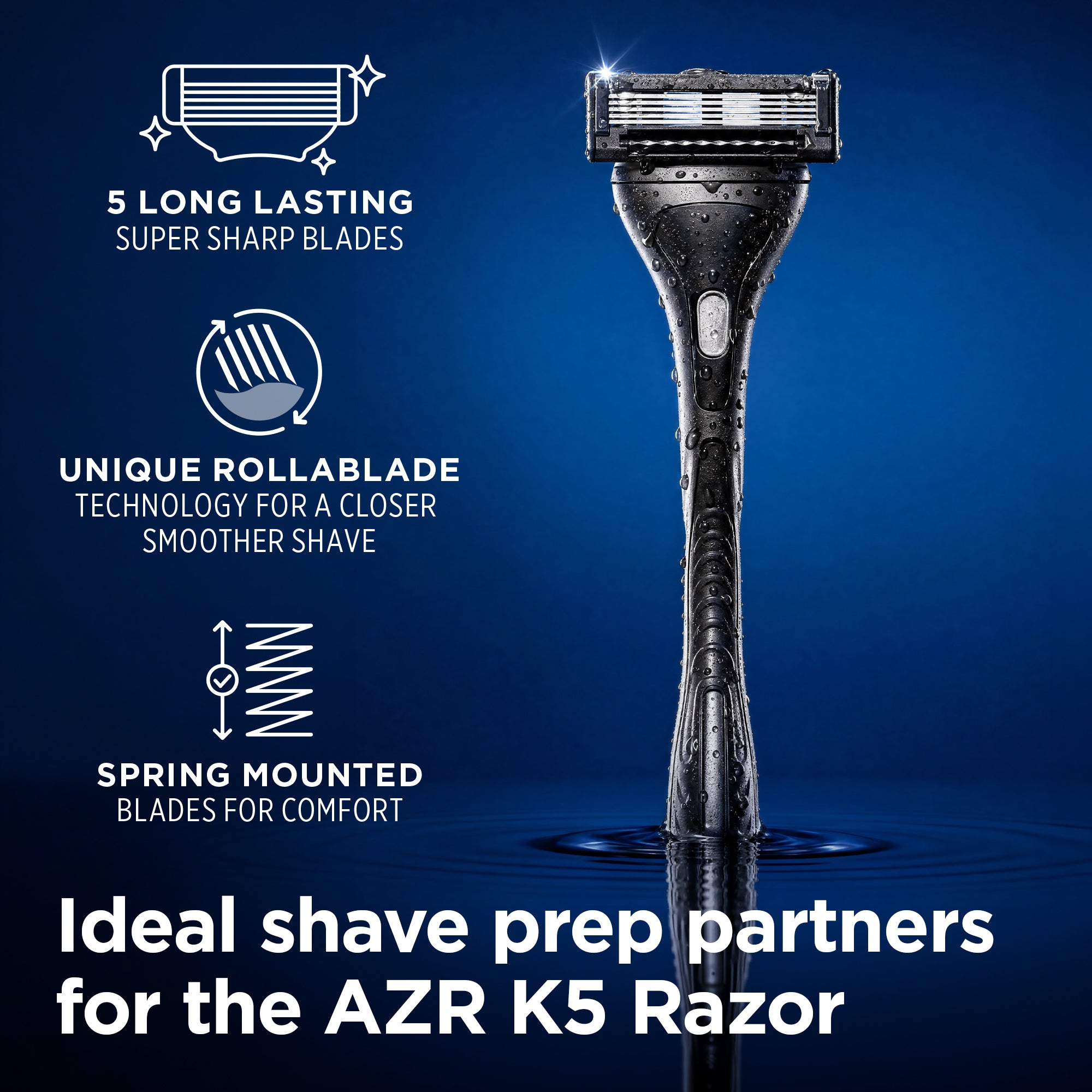 Ideal shave prep partners for the AZR K5 Razor