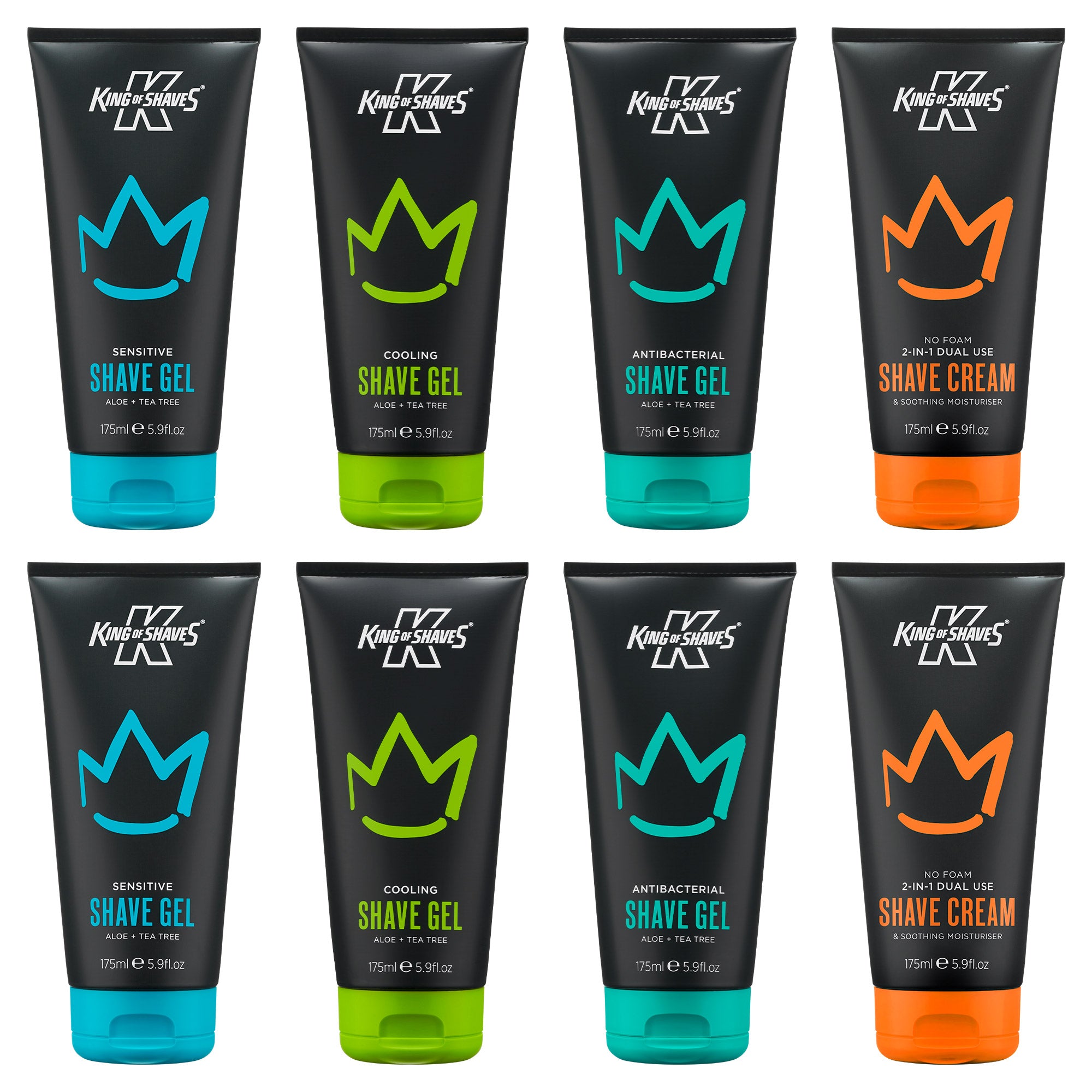 Shave Gels and 2-in-1 Shave Cream Mix Pack (175ml x 8)