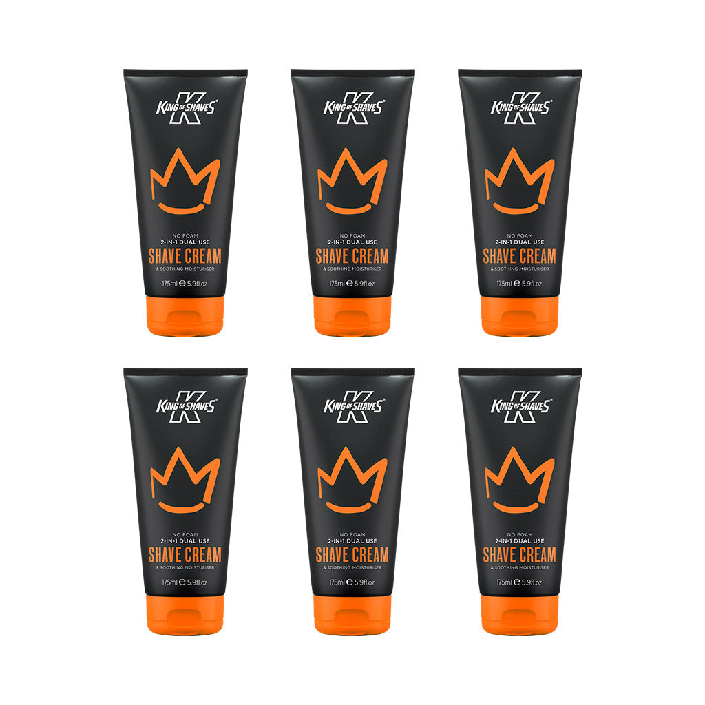King of Shaves 2-in-1 No Foam Shave Cream & Daily Moisturiser (175ml) x 6