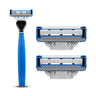 King of Shaves K3 Three Blade Razor and 2 Cartridges