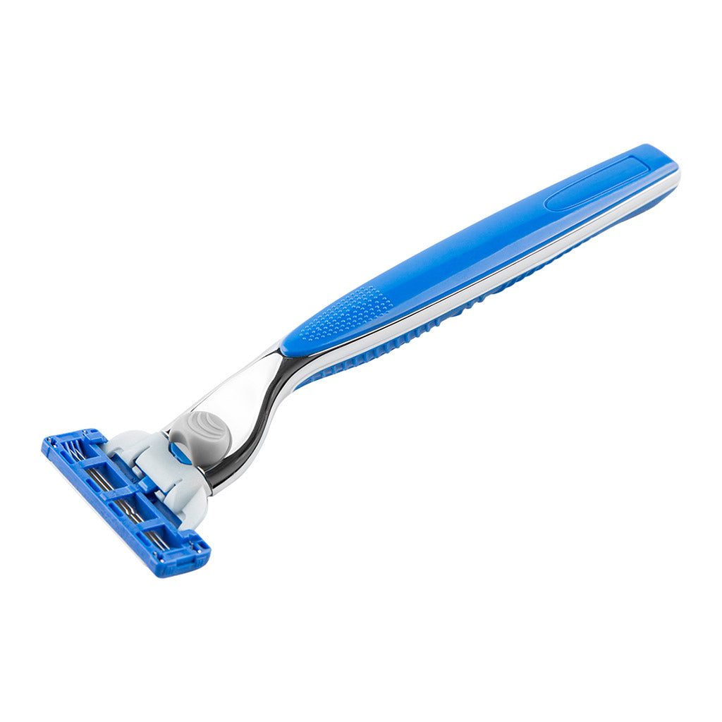 King of Shaves K3 Three Blade Razor and 8 Cartridges angle